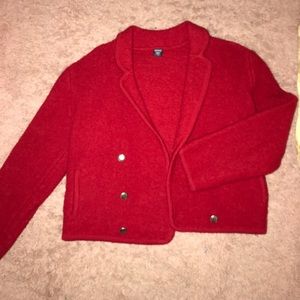 Red wool coat